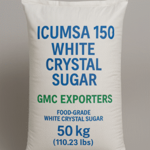 ICUMSA 150 White Crystal Sugar – 50kg Bags